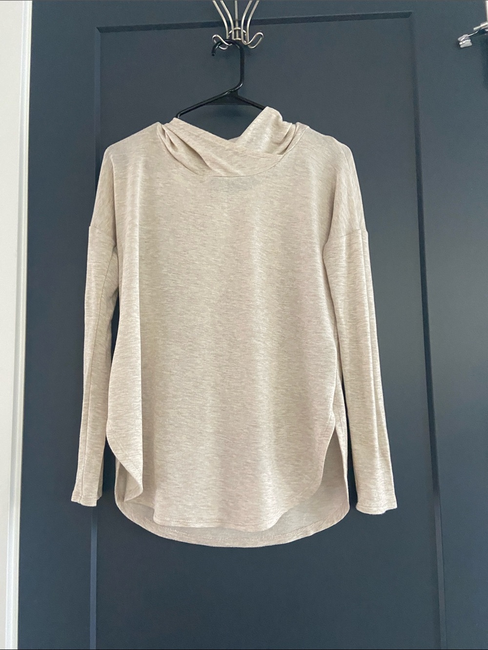 silence + noise Beige Lightweight Hoodie Sweatshirt